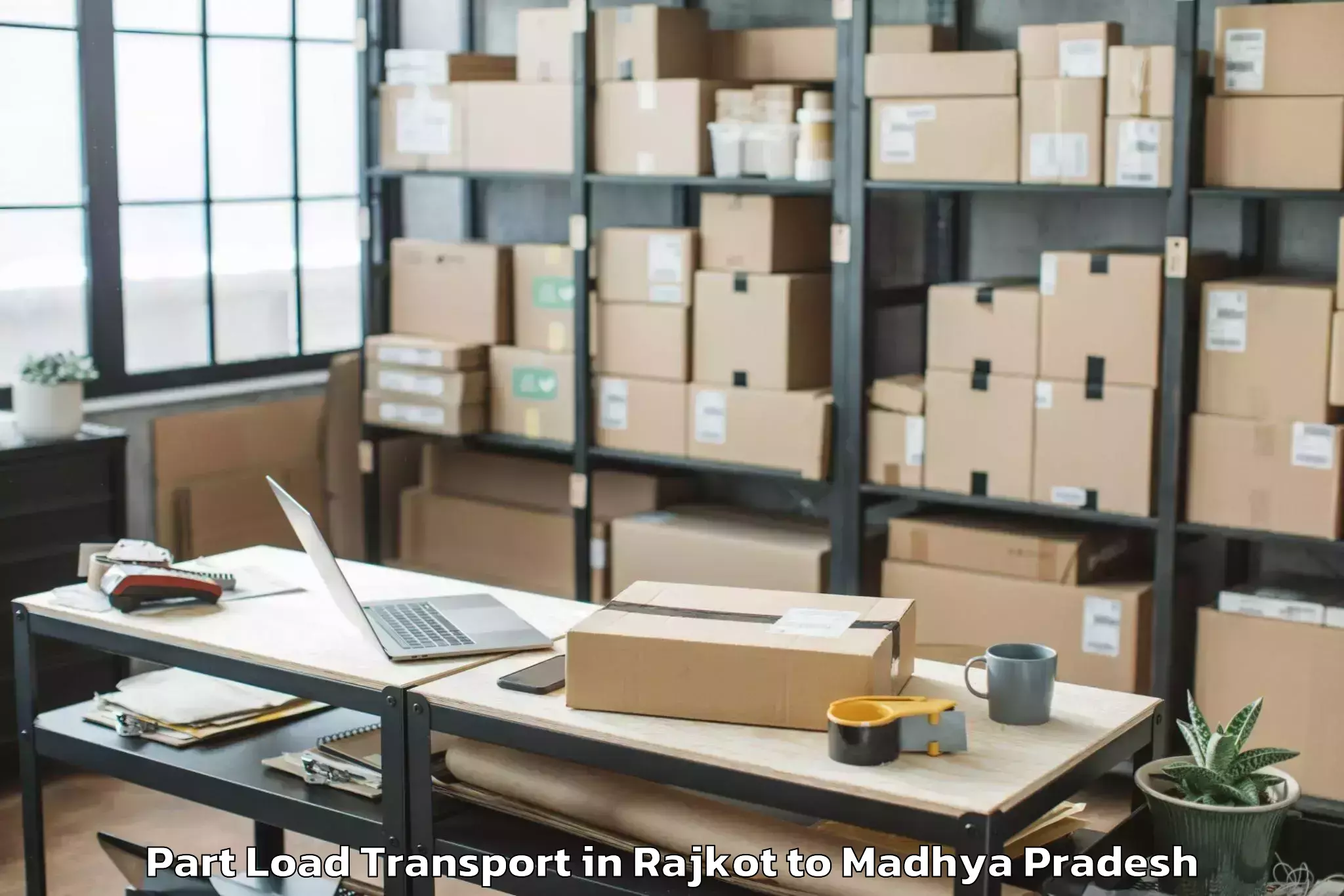 Rajkot to Itm University Gwalior Gwalior Part Load Transport Booking